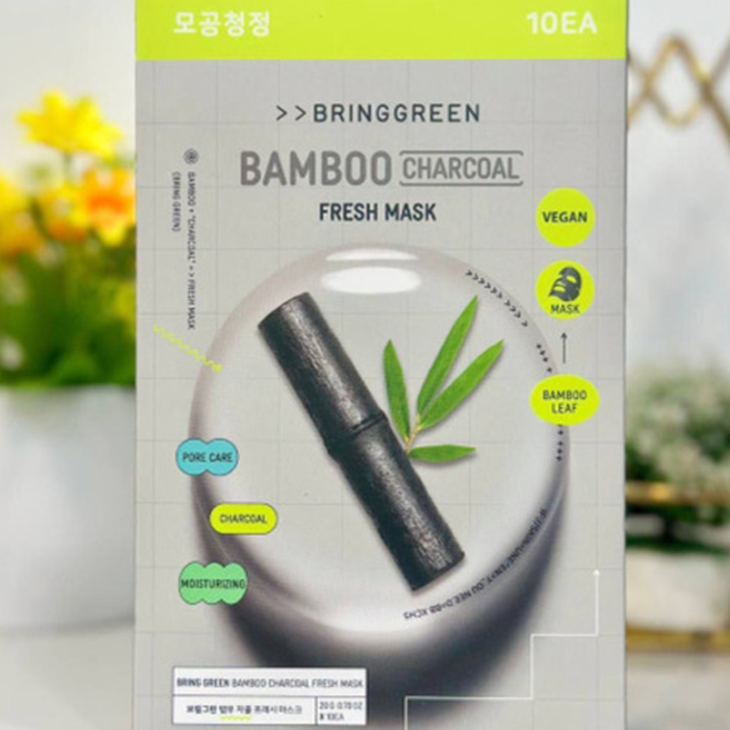 BRINGGREEN Bamboo Charcoal Fresh Mask 10pcs