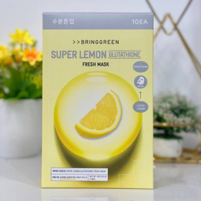 BRINGGREEN Super Lemon Glutathione Fresh Mask 10pcs