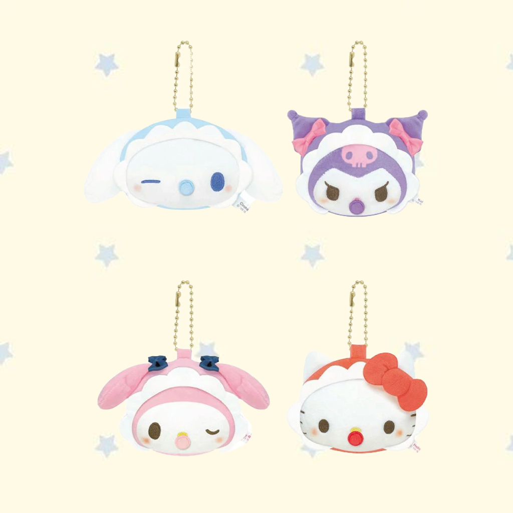 CRUX Sanrio plushie stuffed Mirror Keychain Sanrio x Baby 1 pc