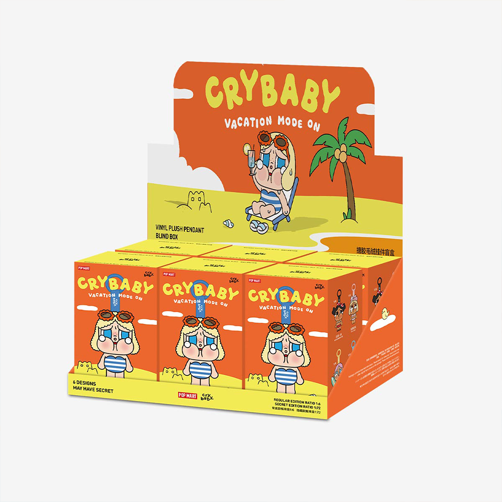 CRYBABY Vacation Mode On Series-Vinyl Plush Pendant Blind Box