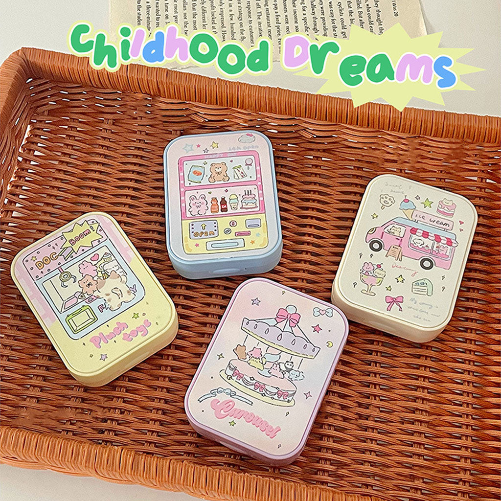 Cartoon-style Contact Lens Companion Case 2Pairs