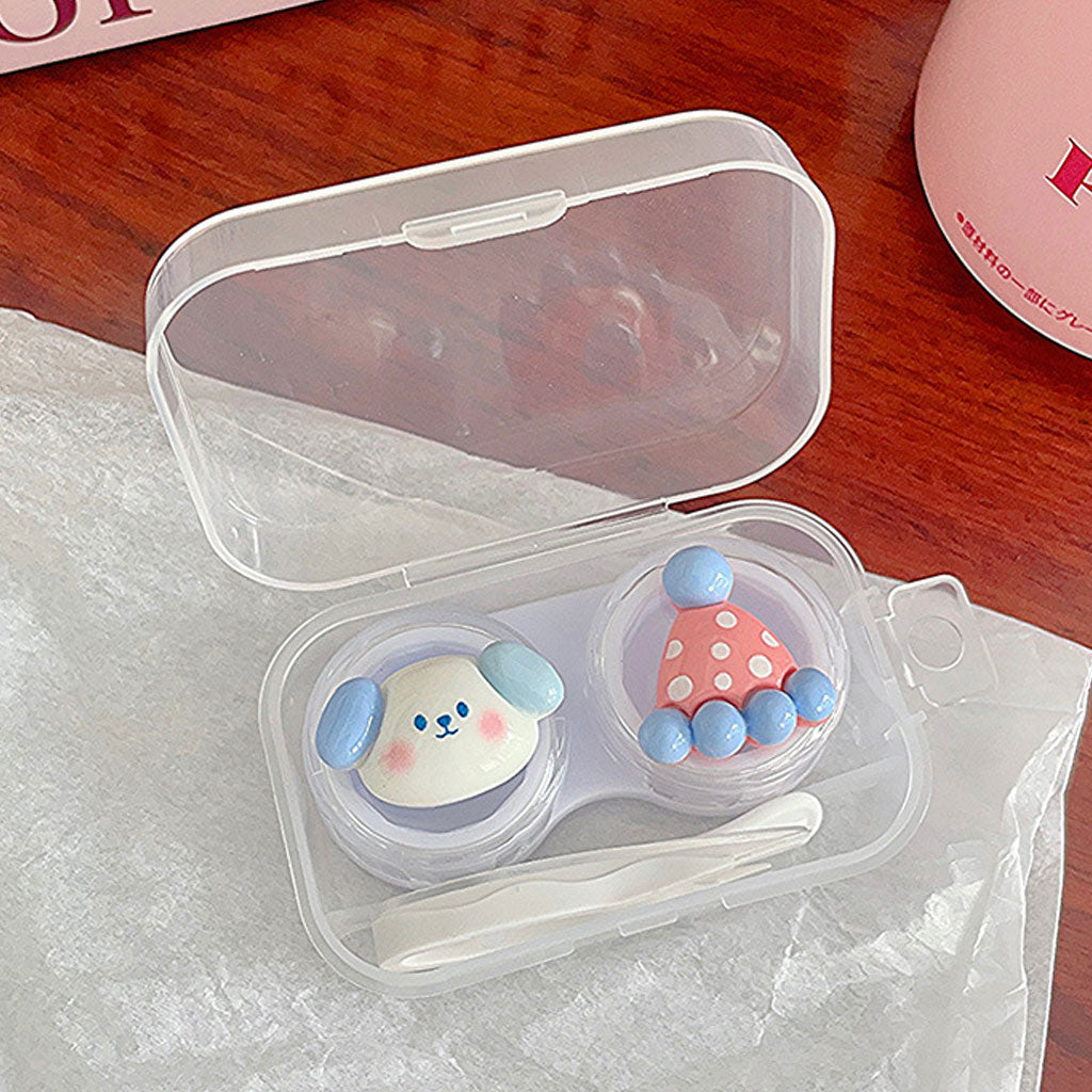 3D animal dog shapes cute contact lens case