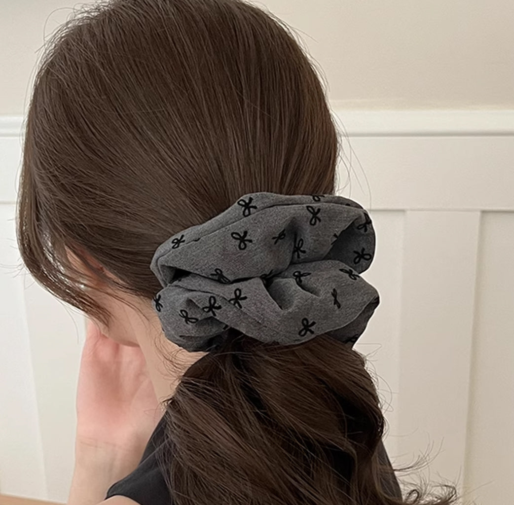 Embroidery Bowknot Hair Tie