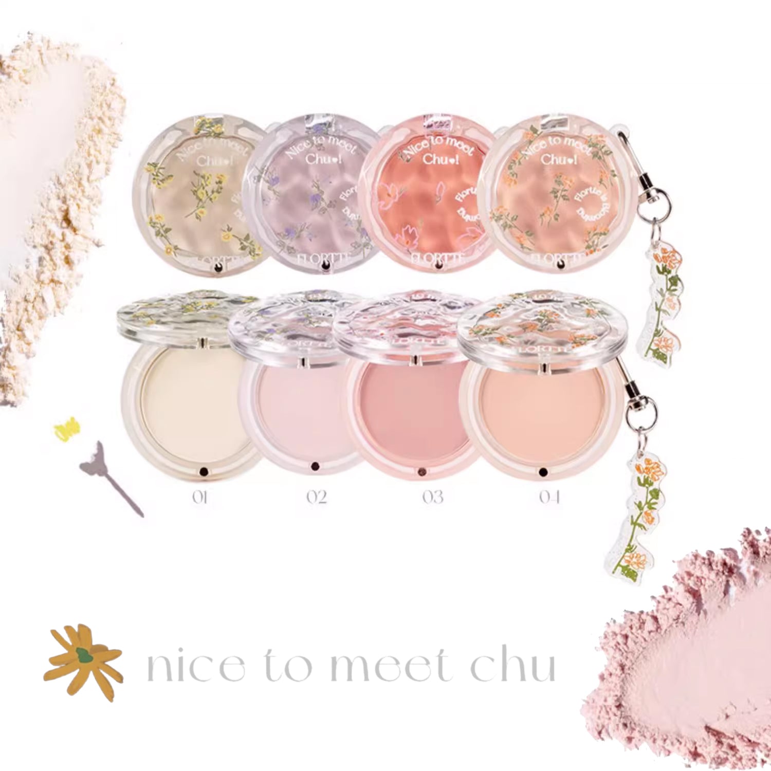 FLORTTE Nice to Meet Chu Blush Powder