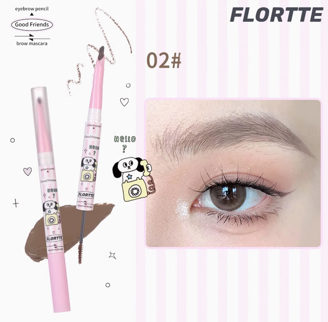 FLORTTE Good Friends Club Eyebrow Pencil &amp; Brow Mascara 1 g