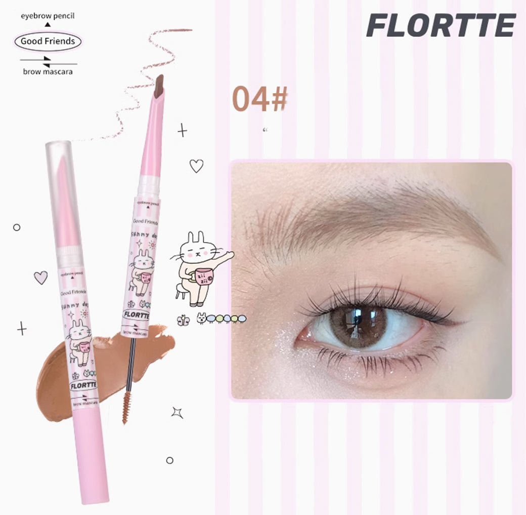 FLORTTE Good Friends Club Eyebrow Pencil &amp; Brow Mascara 1 g