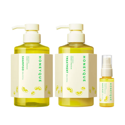 HONEYQUE Grapefruit Hair Care Limited Box Yellow 450ml+450ml+30ml