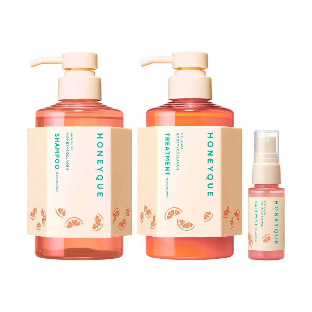 HONEYQUE Grapefruit Hair Care Limited Box Pink 450ml+450ml+30ml