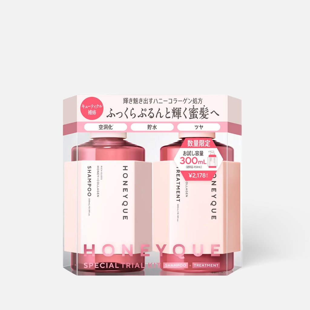 HONEYQUE Rich Gloss Honey Collagen Trial Size Kit 300 ml + 300 ml