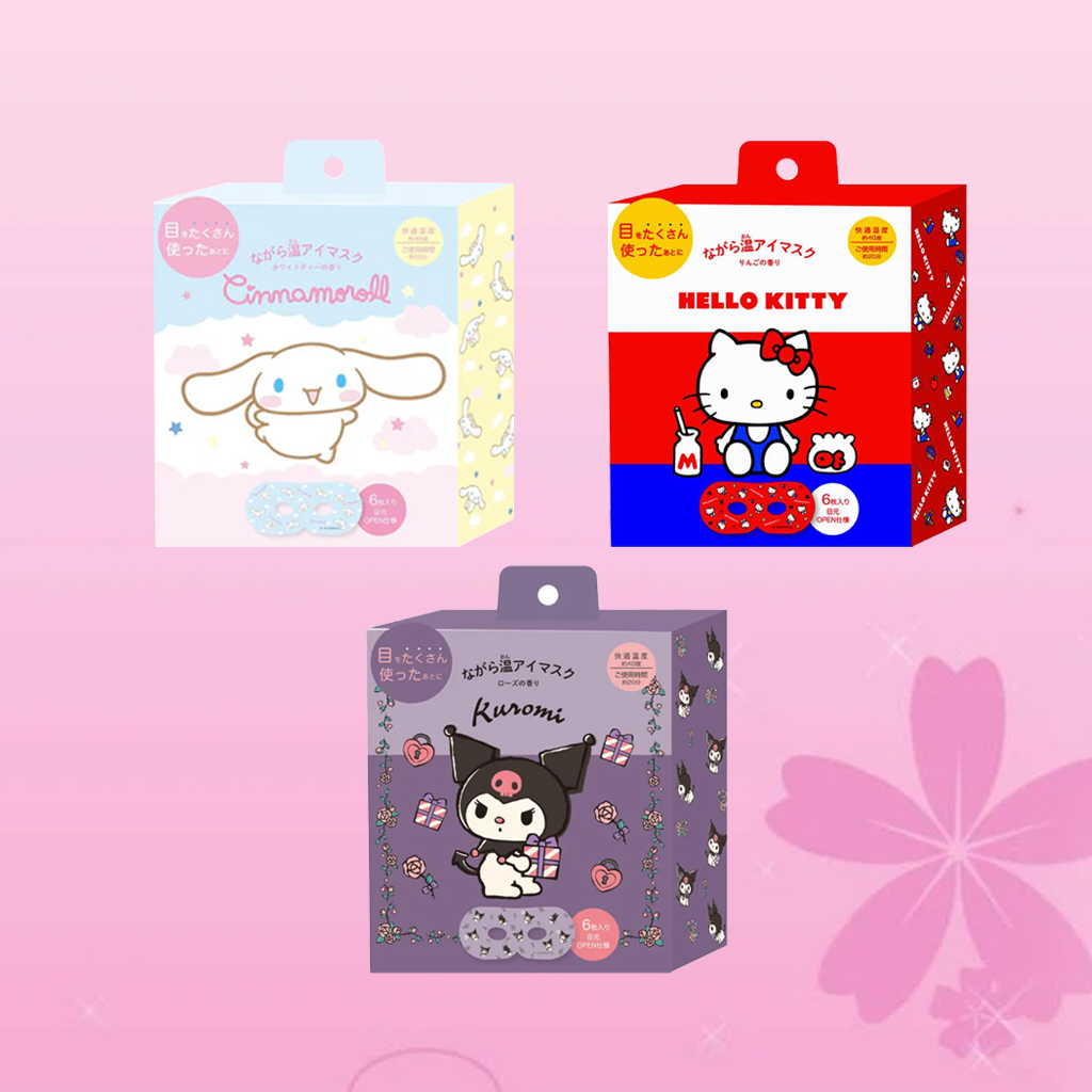 HONYARADOH Sanrio Steam Eye Mask 6 pcs