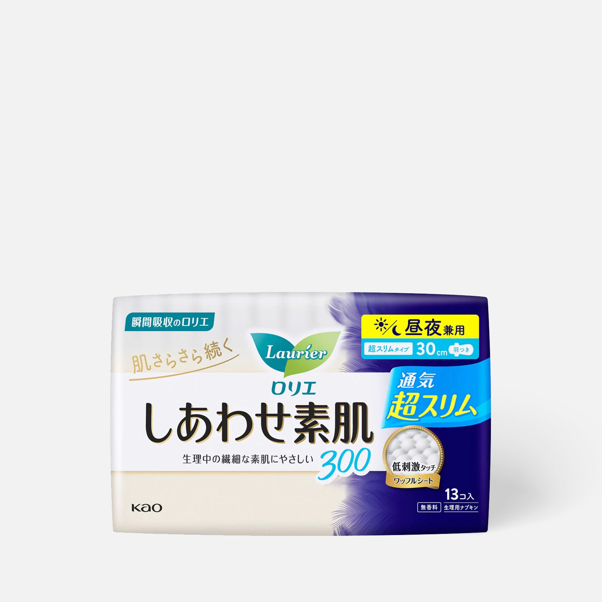 Kao LAURIER Super Slim Sanitary Pads with Wings 30cm 13pcs