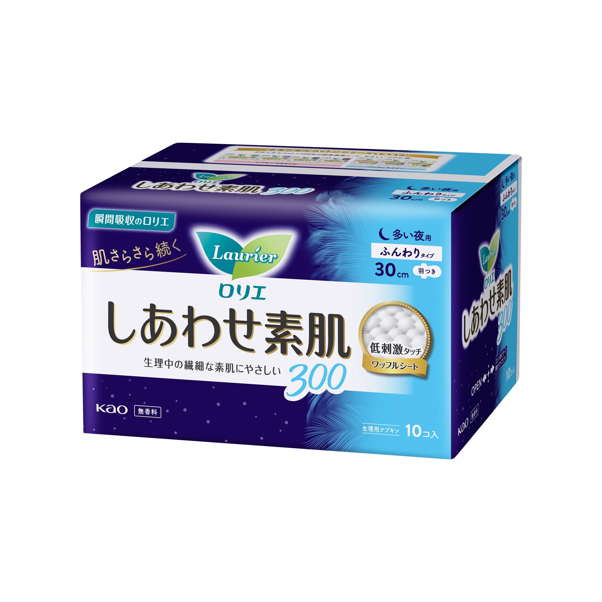 KAO 花王 Laurier F 夜用有护翼卫生巾 30cm 10片