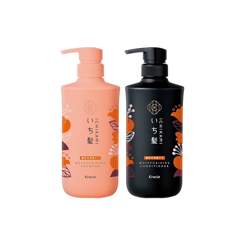 Kracie Ichikami 洗发水护发素套装 (浓密双倍保湿) 480 ml+480 g