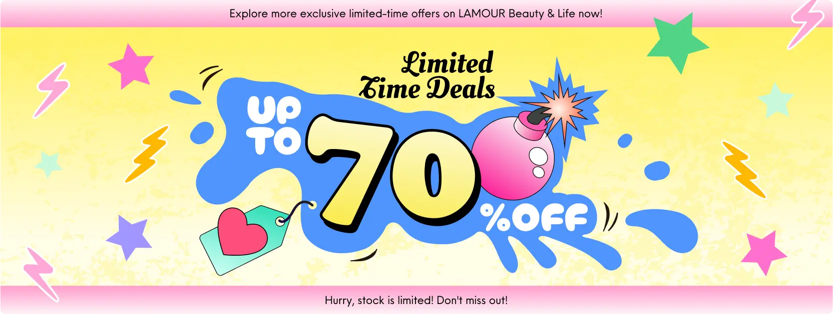 Limited Time Deals up to 70% off