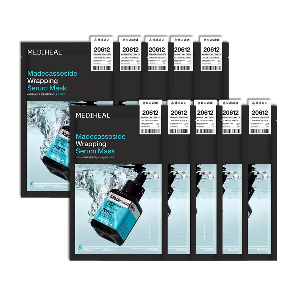 MEDIHEAL Madecassoside Wrapping Serum Mask 10pcs