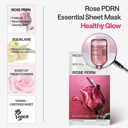 MEDIHEAL Rose PDRN Essential Mask 10 pcs