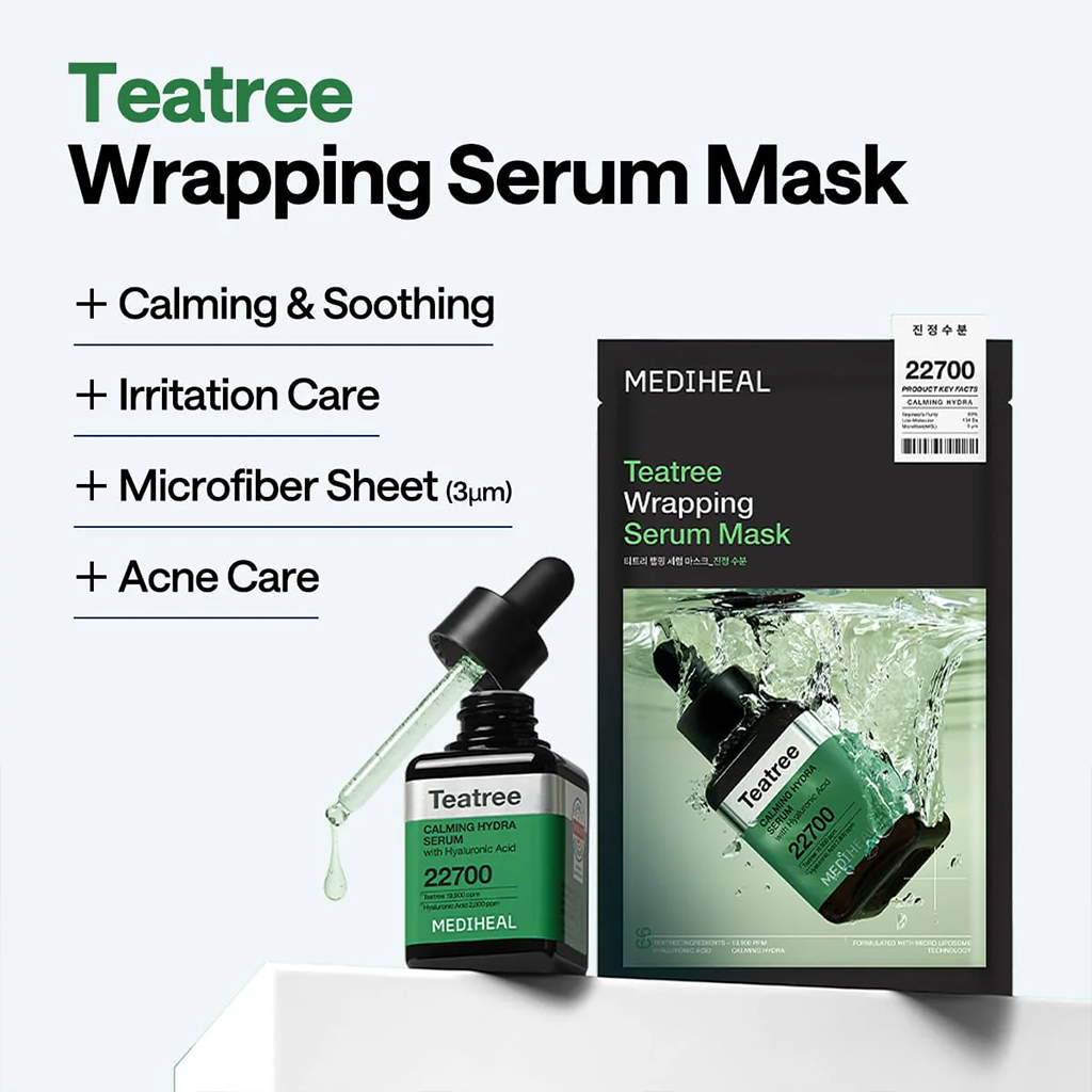 MEDIHEAL Teatree Wrapping Serum Mask 10pcs