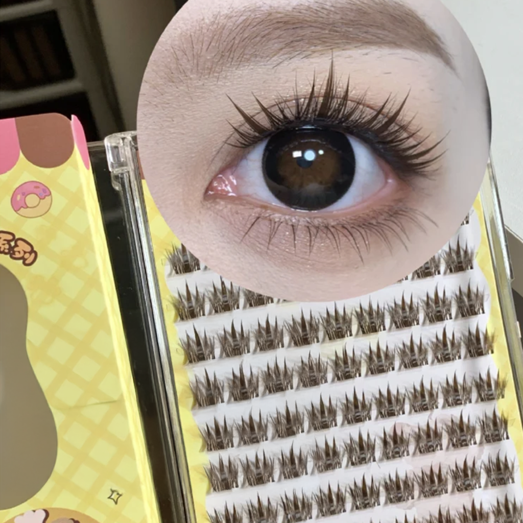 MJSP Glue-Free Gold Bear Brown False Eyelashes