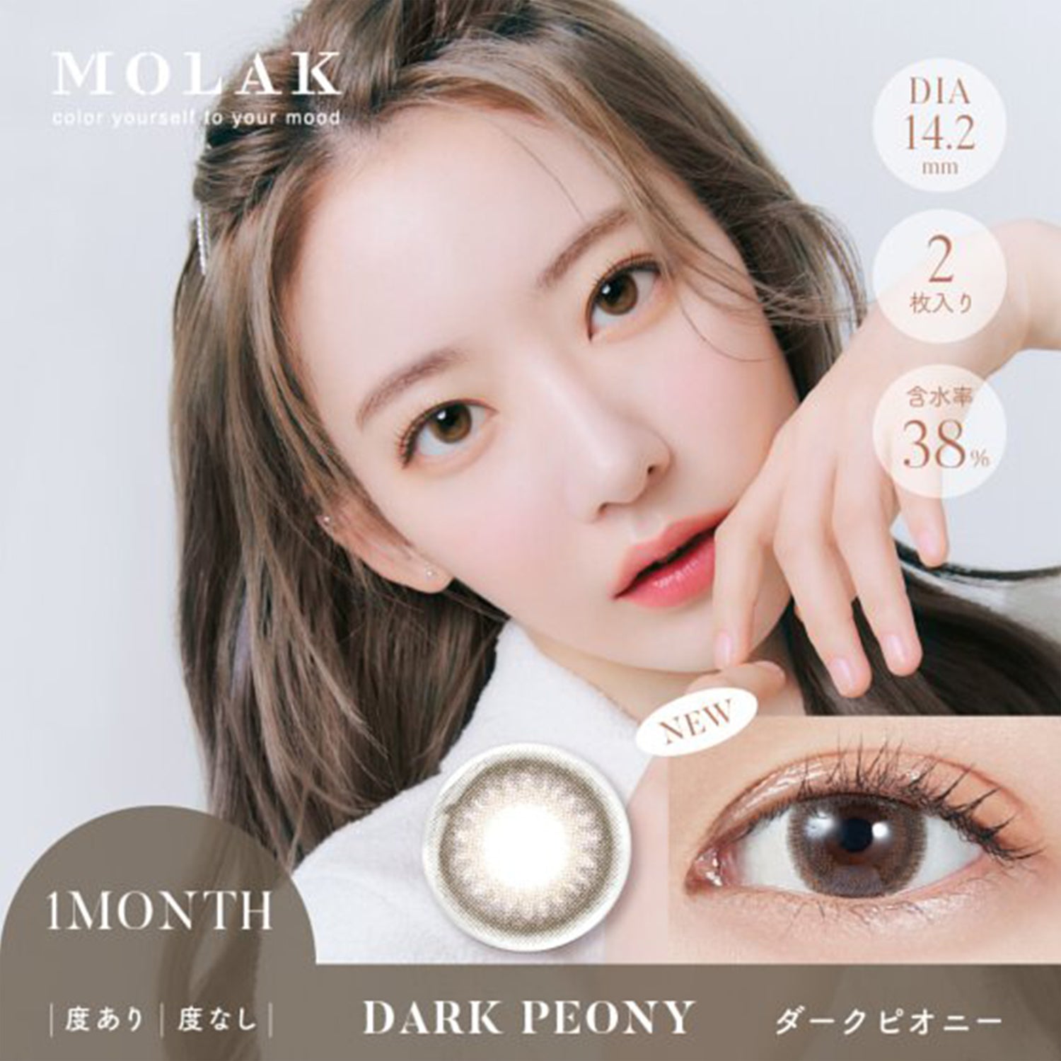 MOLAK 月抛美瞳 Dark Peony 2片