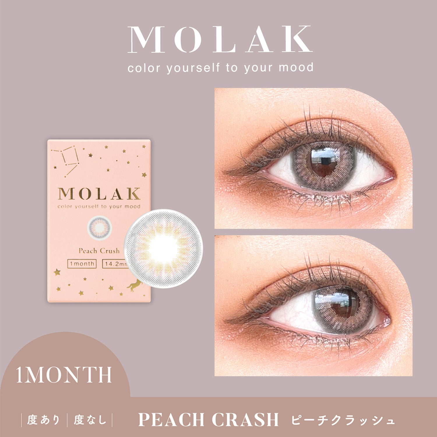 MOLAK 月抛美瞳 Peach Crush 2片