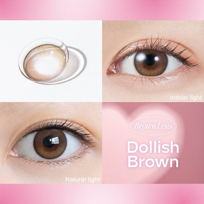 MOLAK 1Day Contact Lenses-Dollish Brown 10pcs