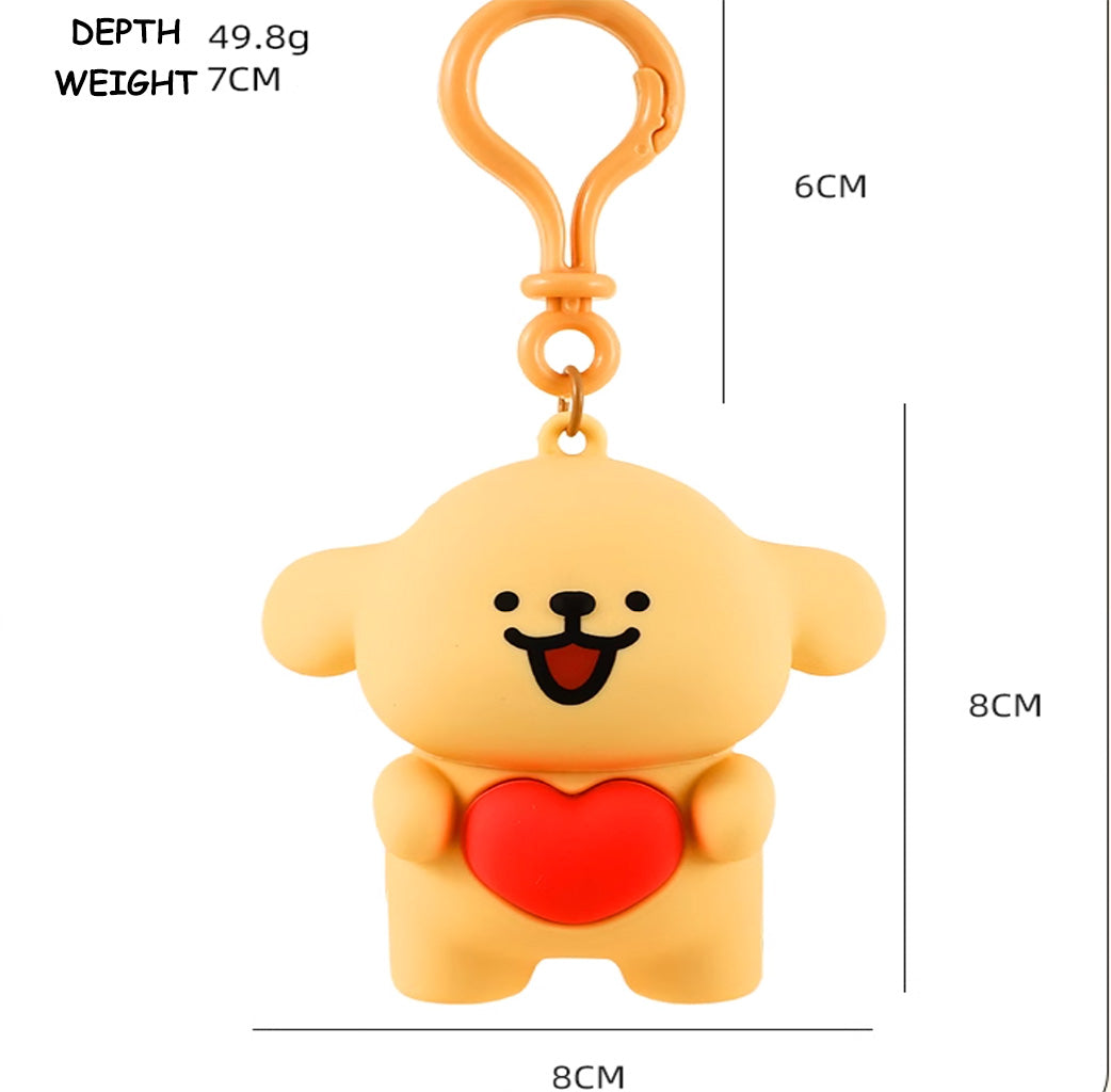 Maltese Gives You A Little Heart Keychain