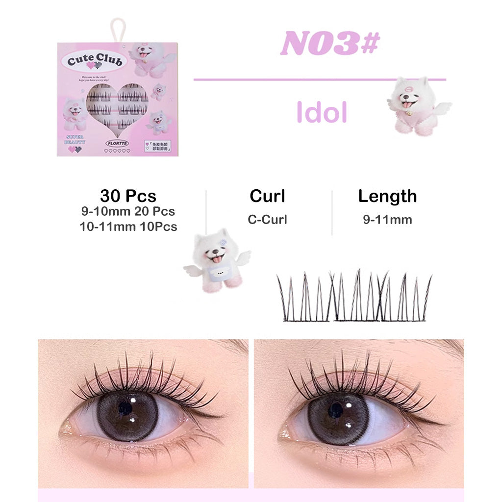 FLORTTE Self-Adhesive Glue Free False Eyelashes