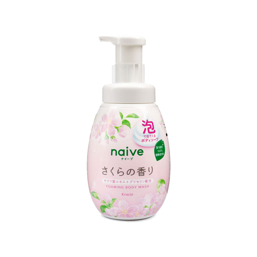 NAIVE 泡沫沐浴露 樱花香味 600ml