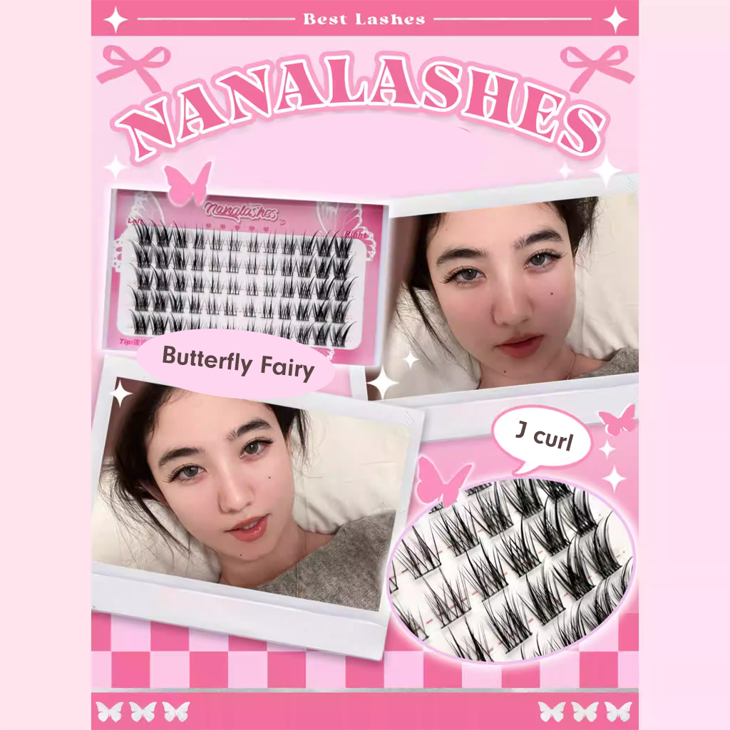 NANALASHES Butterfly Fairy False Eyelashes 60 pcs