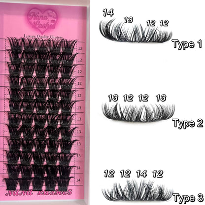 NANALASHES Sleeping Beauty D-Curl Cluster False Eyelashes