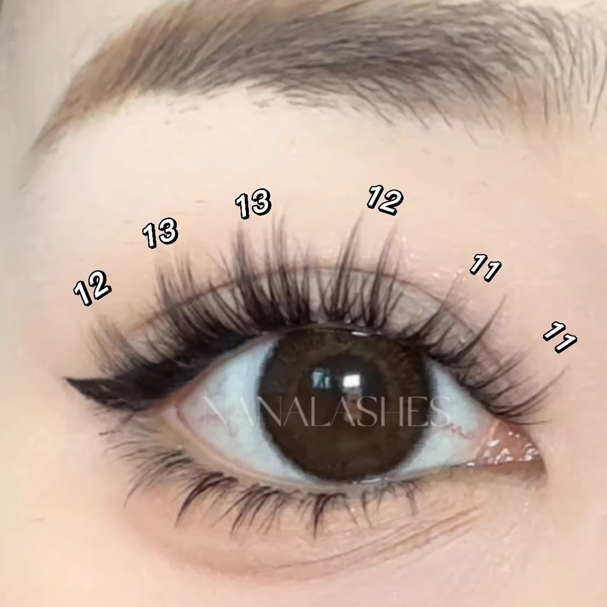 NANALASHES 泰式浓艳D翘单簇假睫毛