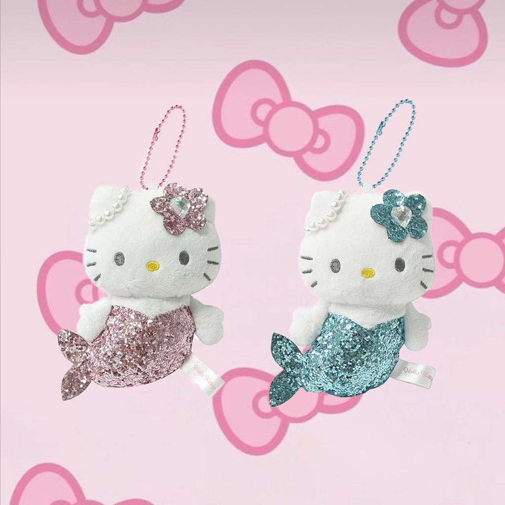 NIC Plush Keychain Hello Kitty Glitter Mermaid 1 pc