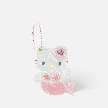 NIC Sanrio Hello Kitty Shell Mirror Keychain Mermaid 1 pc