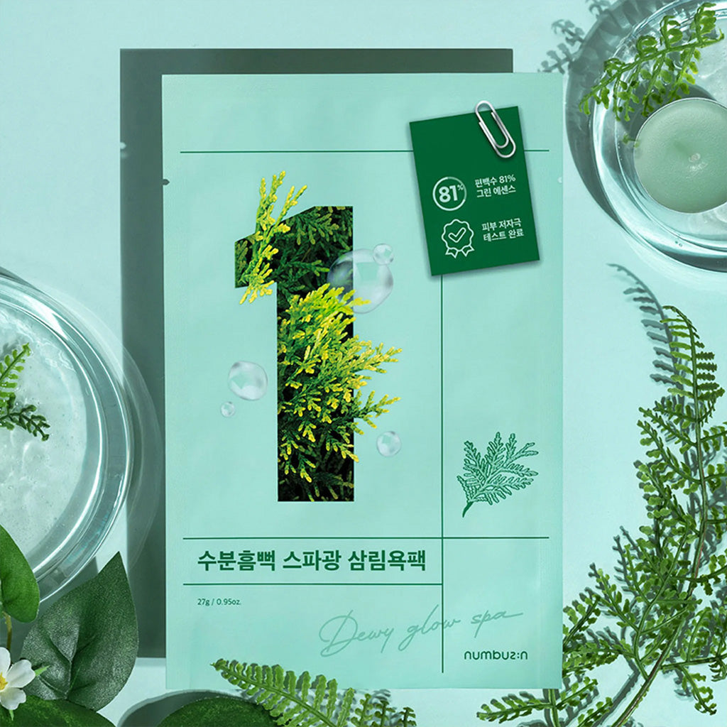 numbuzin NO.1 Dewy Glow Spa Sheet Mask 4 pcs