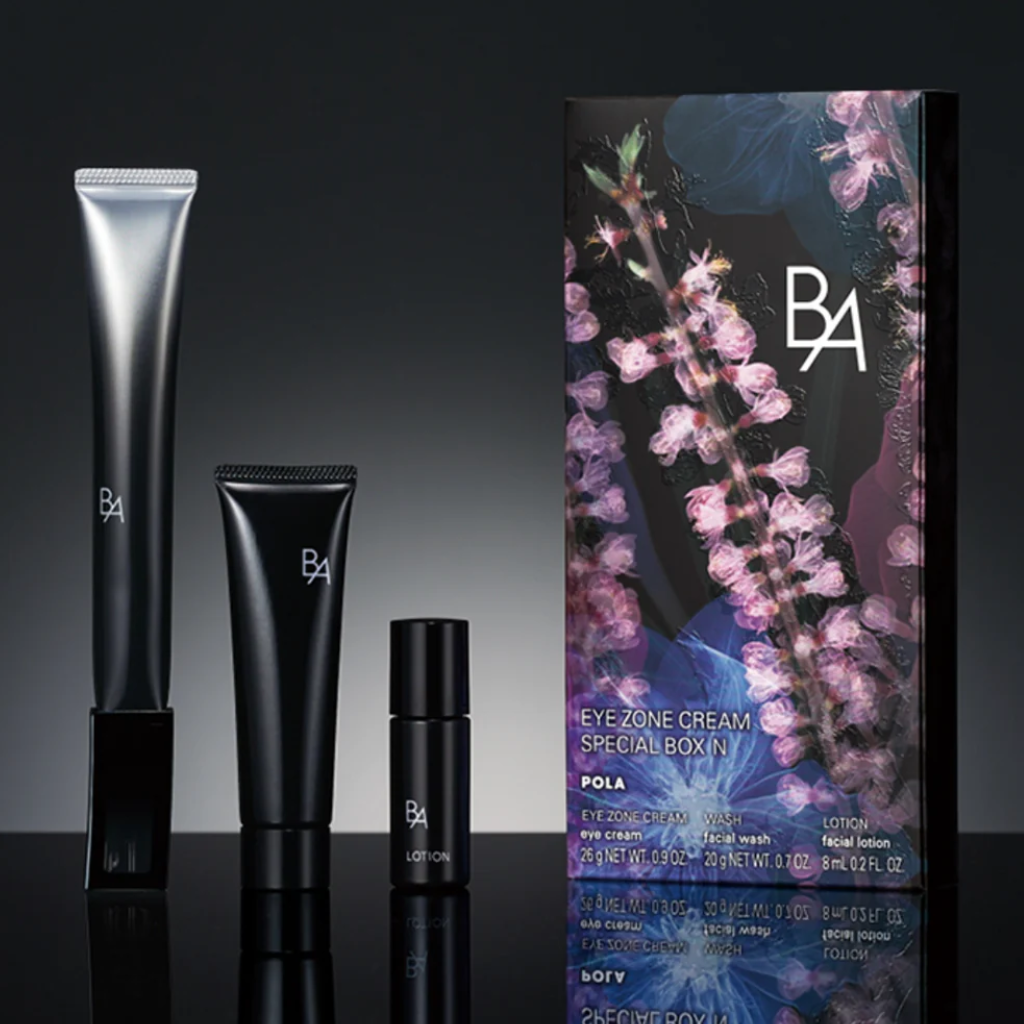 It is a premium anti-aging set targeting the delicate skin around the eyes, revitalizing it with a combination of deeply nourishing products. 