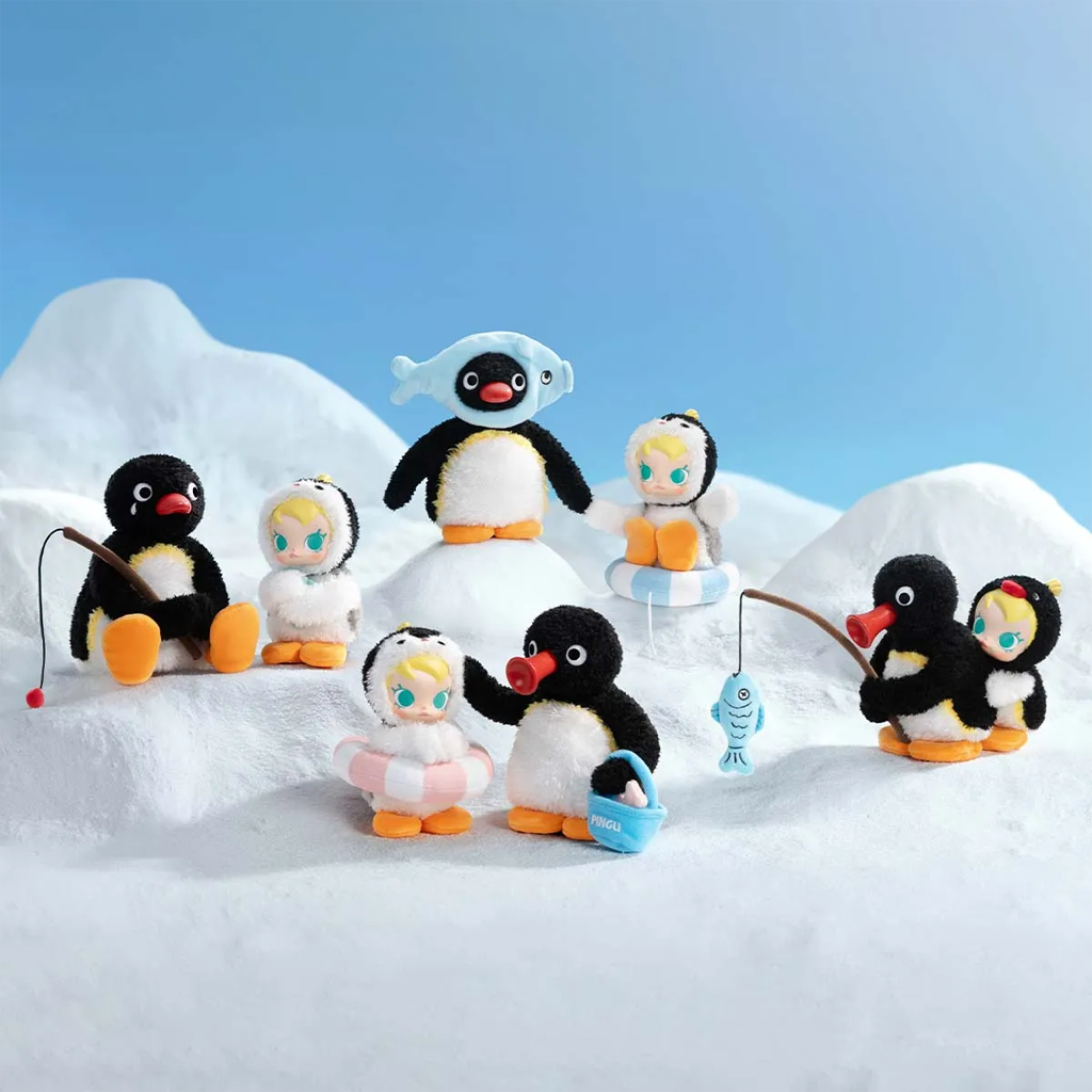 POP MART Baby Molly × Pingu Happy Fishing Series-Vinyl Plush Pendant Blind Box