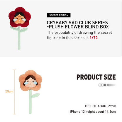 POP MART CRYBABY Sad Club Series - Plush Flower Blind Box