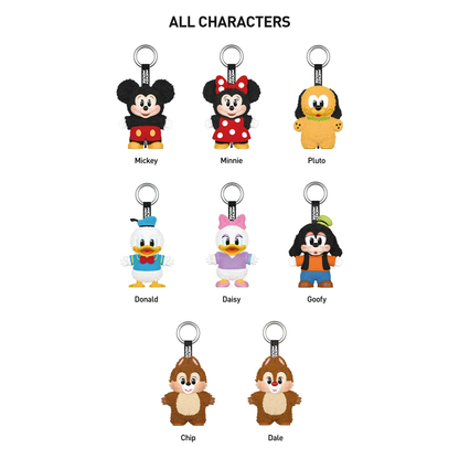 POP MART Mickey Family Cute Together Keychain Series Figures Blind Box