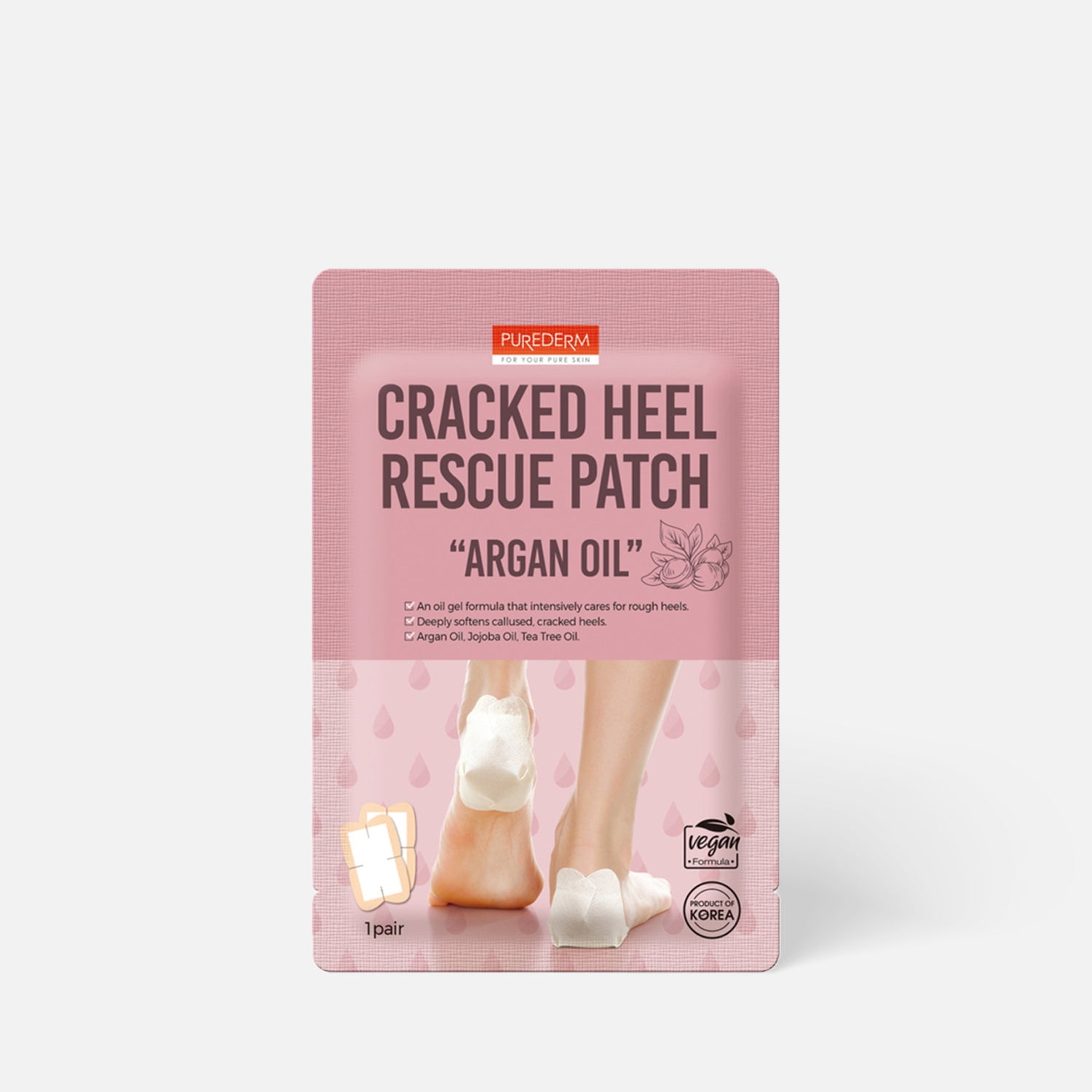 PUREDERM cracked heel rescue patch 1pair