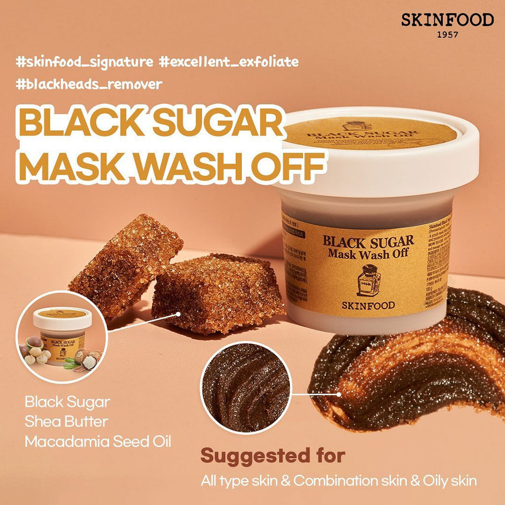 SKINFOOD Black Sugar Mask Wash Off 120g