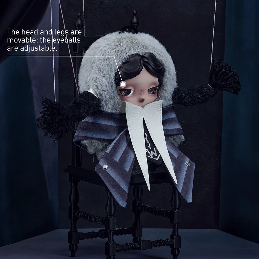 SKULLPANDA × Wednesday Plush (Nevermore Academy Uniform Version)