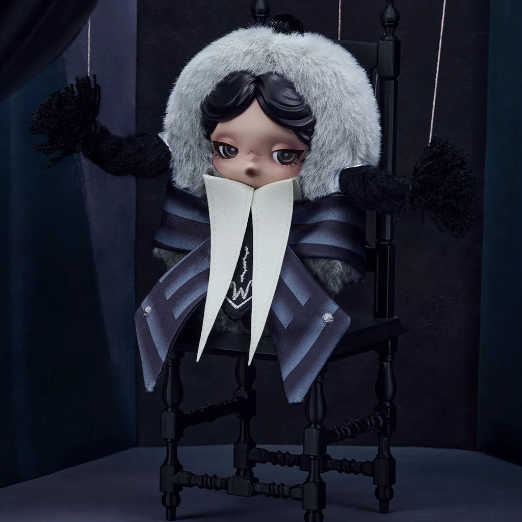 SKULLPANDA × Wednesday Plush (Nevermore Academy Uniform Version)