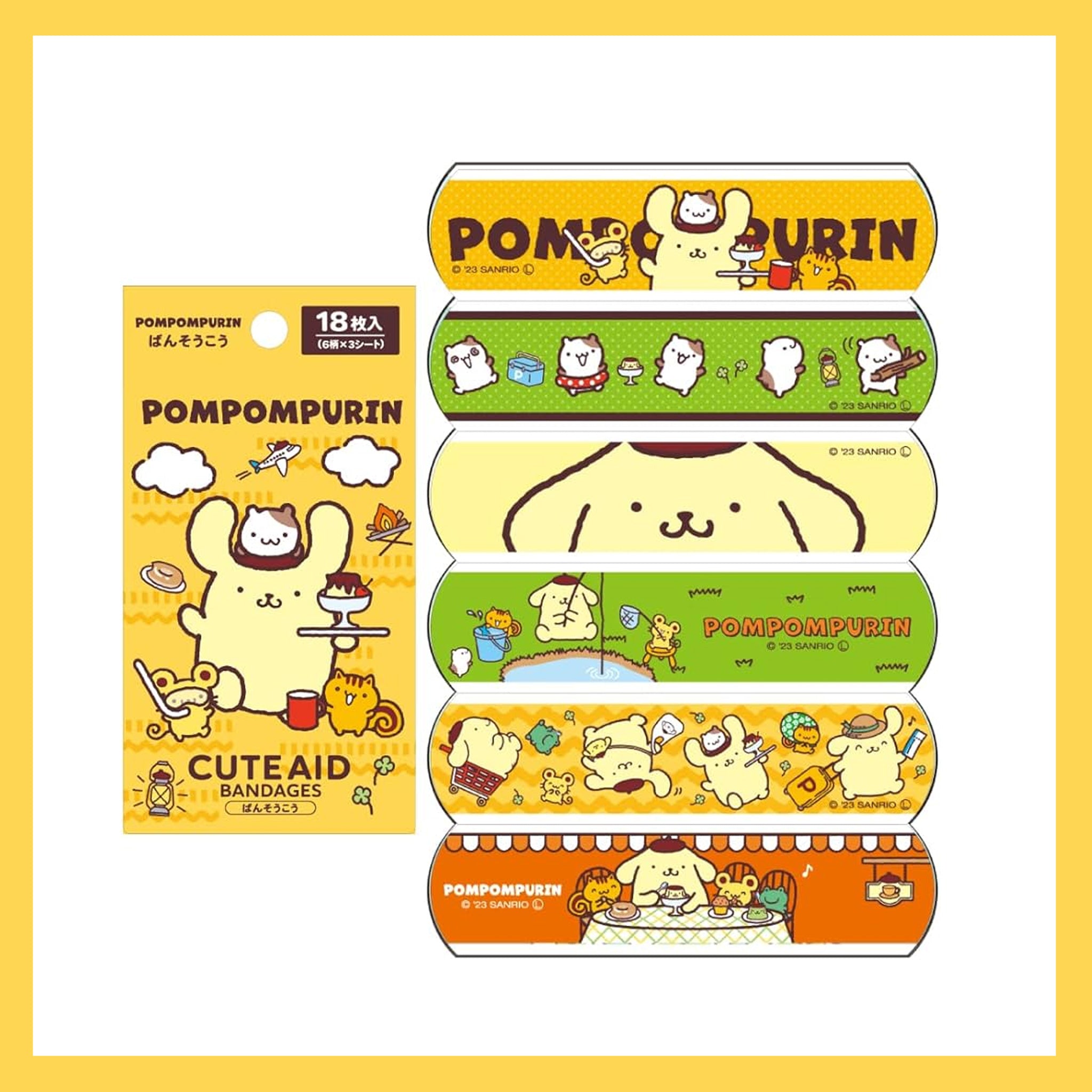 Santan Sanrio Bandage Pom Pom Purin 18pcs