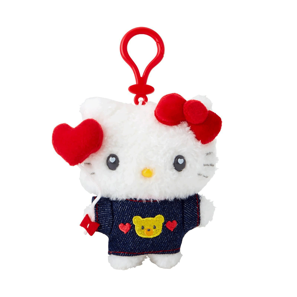 It is a stylish and functional accessory designed to hold and display your favorite Sanrio plush mascots or keychains. 