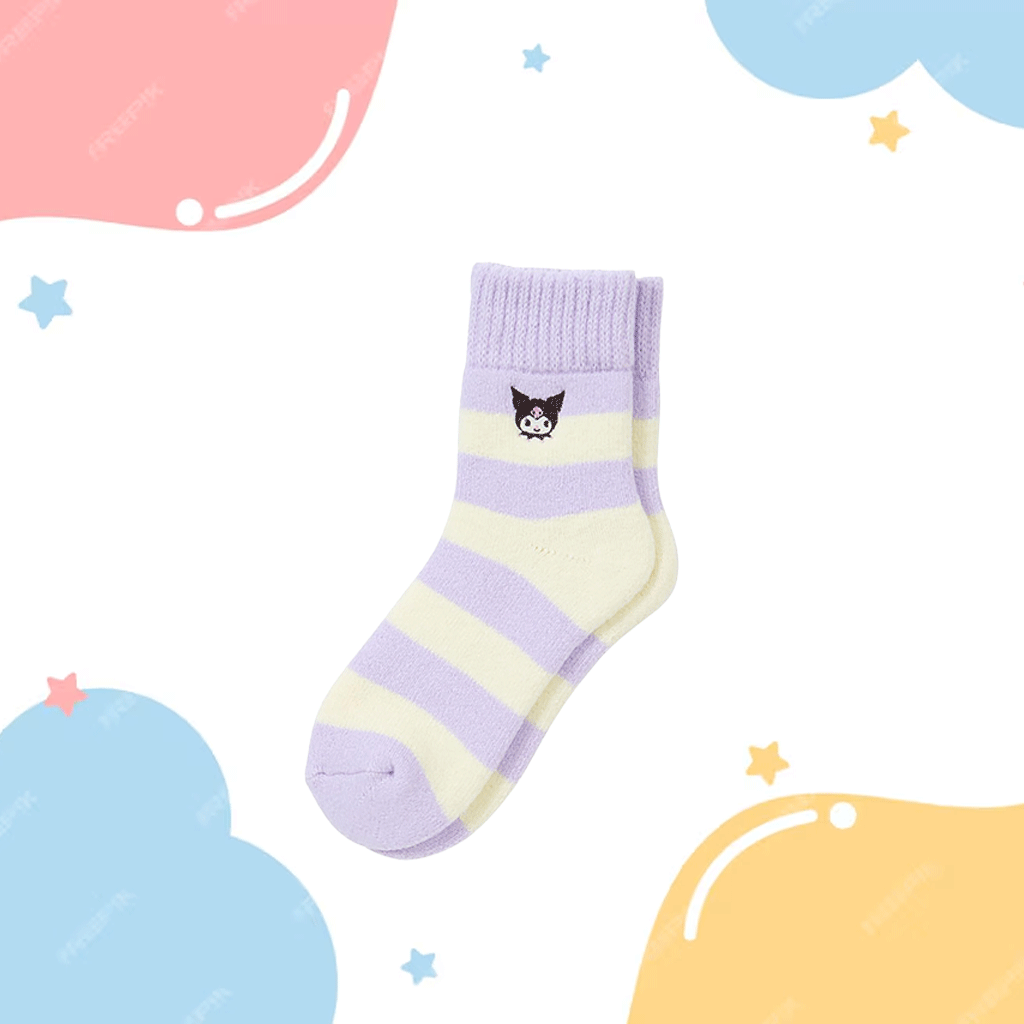 There are cozy, stylish socks featuring beloved Sanrio characters, designed to keep your feet warm and comfortable during colder seasons.