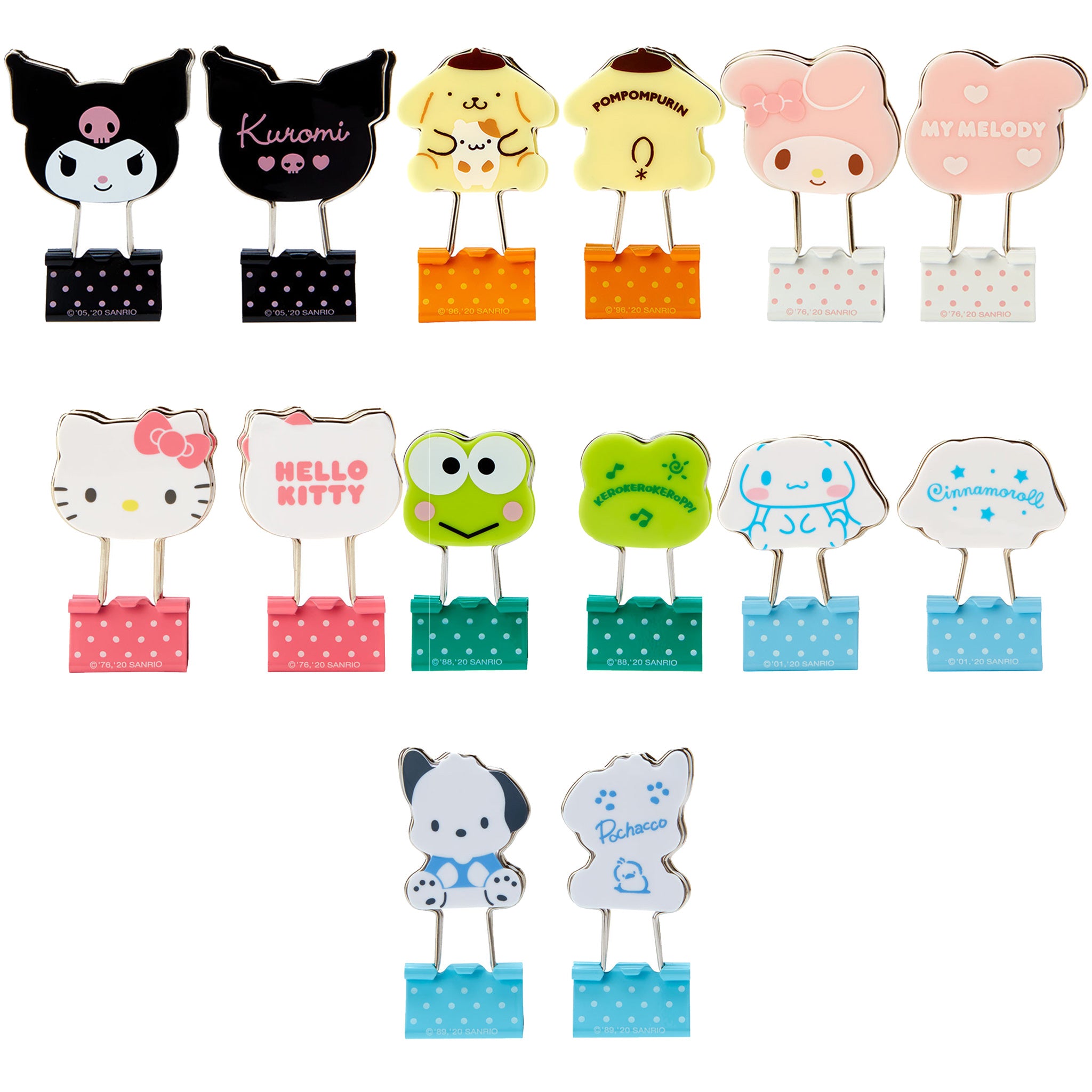 Sanrio Binder Paper Clip 3pcs