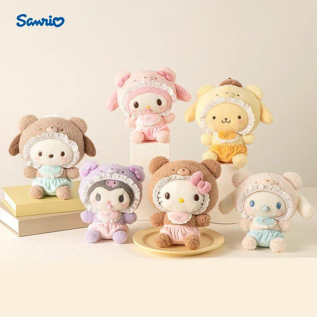 Sanrio Latte Bear Baby Series Plush Keychain