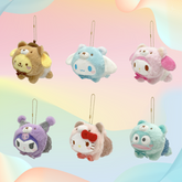  Featuring a beloved Sanrio character dressed in a cute baby bear outfit, this plush mascot holder is perfect for keeping small items organized while showcasing your love for Sanrio&