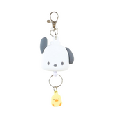 It is a whimsical and functional accessory designed to keep keys or small items easily accessible while showcasing the beloved Sanrio characters. Pochacco.