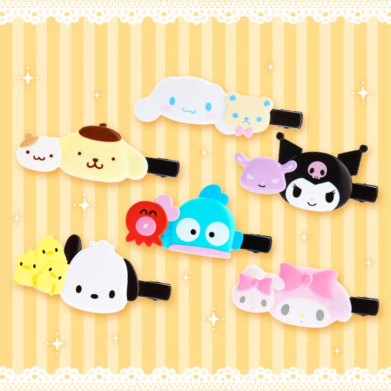 Sanrio Sanrio Original Hair Bangs Clip Long 1pair